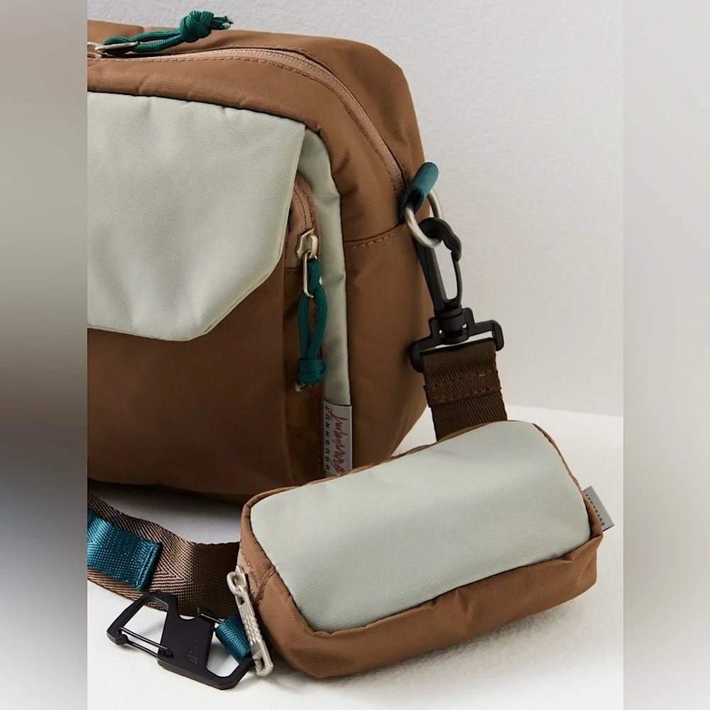 Free People Brown and Cream Crossbody Bag - Picture 2 of 12